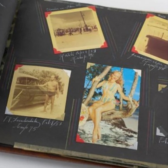 VINTAGE 1950s Wooden Photo Album, Travel to Florida, Cuba, Bathing Beauty Shots - Picture 6 of 15